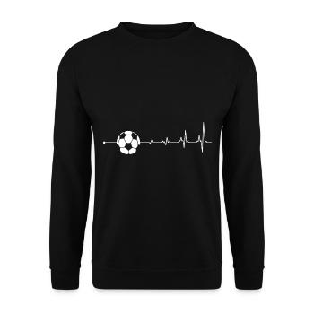 Football heartbeat - Unisex Sweatshirt - black - Front - Alina (178cm) & Michal (187cm)