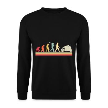 Moto Evolution Vintage Superbike Biker - Sweat-shirt Unisexe - noir - Devant - Alina (178cm) & Michal (187cm)