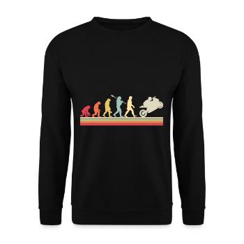 Moto Evolution Vintage Superbike Biker - Sweat-shirt Unisexe - noir - Devant - Alina (178cm) & Michal (187cm)