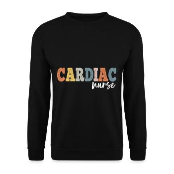 Cardiac Nurse Registered Nurse RN LPN - Unisex Sweatshirt - black - Front - Alina (178cm) & Michal (187cm)