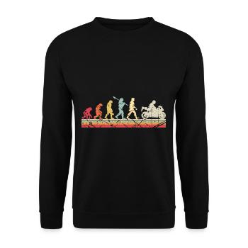 Moto Evolution Vintage Superbike Biker - Sweat-shirt Unisexe - noir - Devant - Alina (178cm) & Michal (187cm)