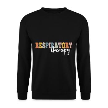 Respiratory Therapy Registered Nurse RN LPN - Unisex Sweatshirt - black - Front - Alina (178cm) & Michal (187cm)