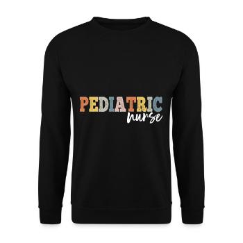 Pediatric Nurse Pediatric Nurse RN LPN - Unisex Sweatshirt - black - Front - Alina (178cm) & Michal (187cm)