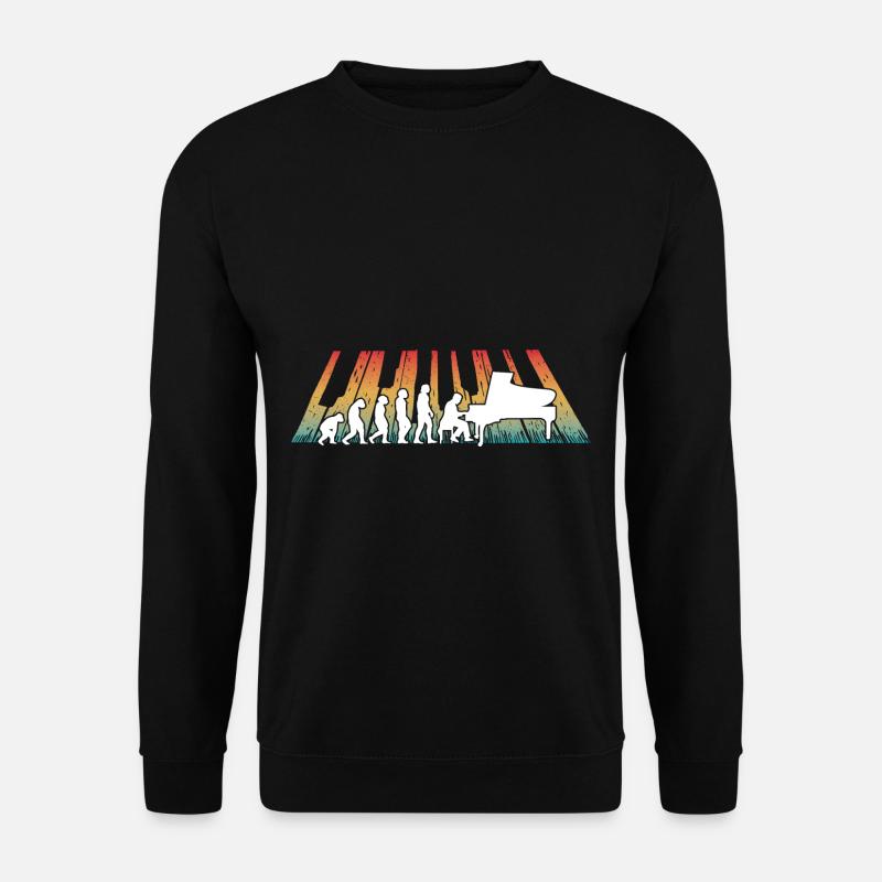 Evolution Piano Musicien Clavier Orchestre - Sweat-shirt Unisexe - noir