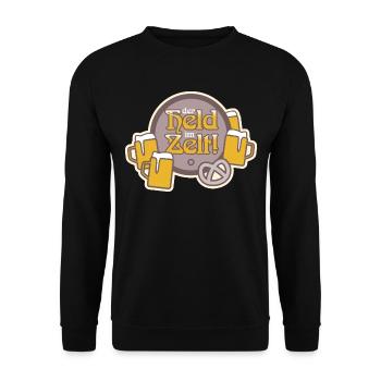 der Held im Zelt - Unisex Pullover - Schwarz - Vorne - Alina (178cm) & Michal (187cm)