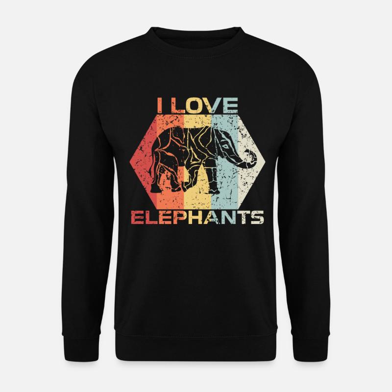 Elefant - Unisex Pullover - Schwarz