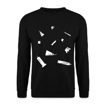Pyro Collection - Unisex Pullover - Schwarz - Vorne - Alina (178cm) & Michal (187cm)