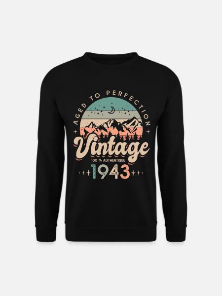 1943 Årgang 80 år - Unisex sweater - sort