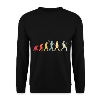 Human Evolution Guitar Band Retro Vintage - Sweat-shirt Unisexe - noir - Devant - Alina (178cm) & Michal (187cm)
