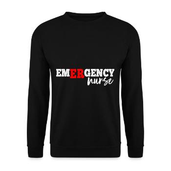 Emergency Nurse Dialysis Nursing RN - Unisex Sweatshirt - black - Front - Alina (178cm) & Michal (187cm)