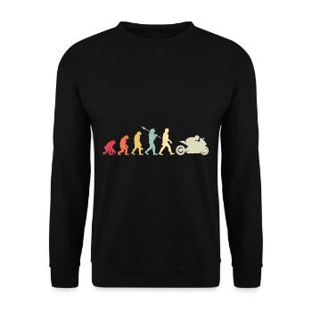 Moto Evolution Vintage Superbike Biker - Sweat-shirt Unisexe - noir - Devant - Alina (178cm) & Michal (187cm)