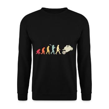 Moto Evolution Vintage Superbike Biker - Sweat-shirt Unisexe - noir - Devant - Alina (178cm) & Michal (187cm)