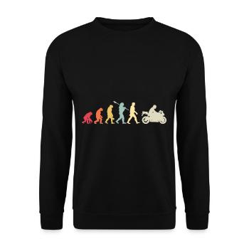 Moto Evolution Vintage Superbike Biker - Sweat-shirt Unisexe - noir - Devant - Alina (178cm) & Michal (187cm)