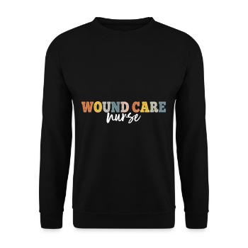 Wound Care Nurse Registered Nurse RN LPN - Unisex Sweatshirt - black - Front - Alina (178cm) & Michal (187cm)