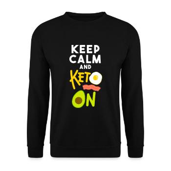 Keto on gift diet ketogen diet food - Unisex Sweatshirt - black - Front - Alina (178cm) & Michal (187cm)