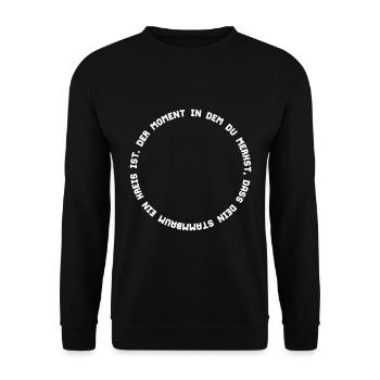 Stammbaum Kreis - Unisex Pullover - Schwarz - Vorne - Alina (178cm) & Michal (187cm)