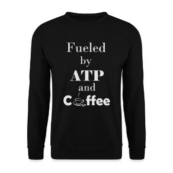 Alimenté par l’ATP et le café - Sweat-shirt Unisexe - noir - Devant - Alina (178cm) & Michal (187cm)