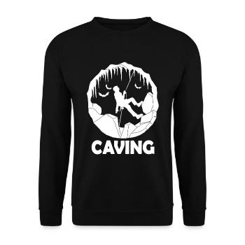 Spéléologie - Spéléologie souterraine des cavernes - Sweat-shirt Unisexe - noir - Devant - Alina (178cm) & Michal (187cm)