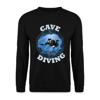 Cave Diving - Underwater Scuba Diver - Unisex Sweatshirt - black - Front - Alina (178cm) & Michal (187cm)