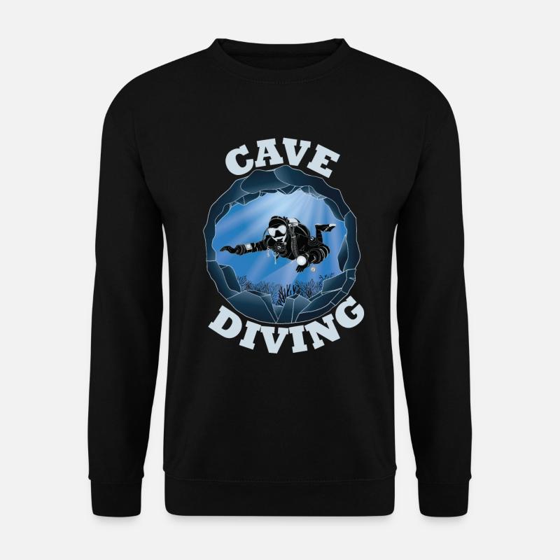 Höhlentauchen - Unterwassertaucher - Unisex Pullover - Schwarz