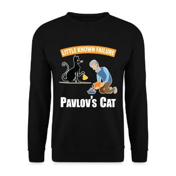 Le chat de Pavlov échec peu connu Psychologie drôle - Sweat-shirt Unisexe - noir - Devant - Alina (178cm) & Michal (187cm)