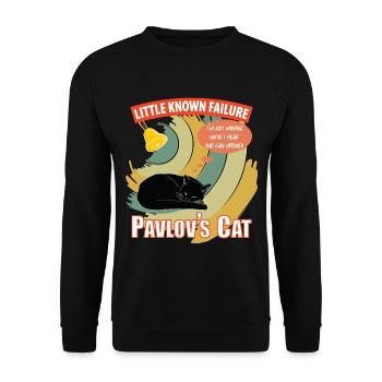 Le chat de Pavlov échec peu connu Psychologie drôle - Sweat-shirt Unisexe - noir - Devant - Alina (178cm) & Michal (187cm)