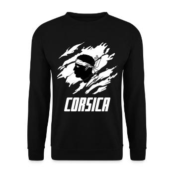 Drapeau Corse - Sweat-shirt Unisexe - noir - Devant - Alina (178cm) & Michal (187cm)