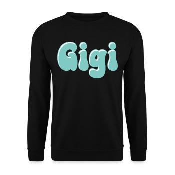 Name Girl Gigi Retro Name Gigi Couple - Unisex Sweatshirt - black - Front - Alina (178cm) & Michal (187cm)