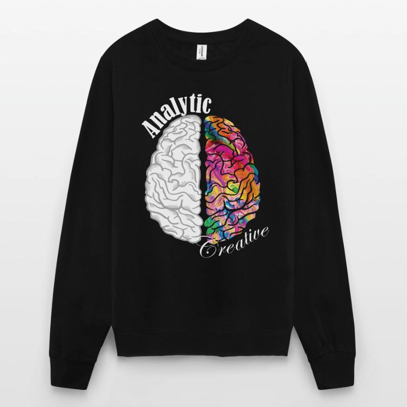 Analytic Creative Brain Left Brained Right Brained Unisex Sweatshirt