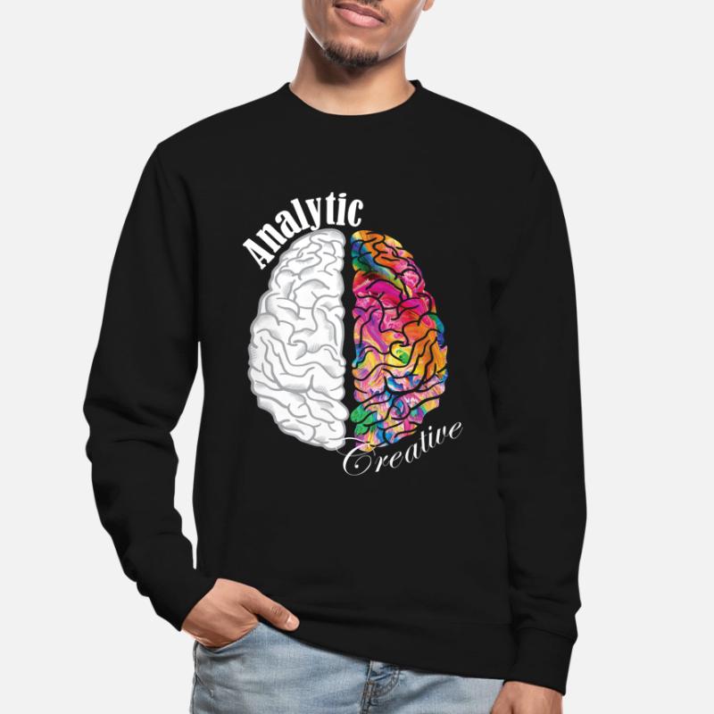 Analytic Creative Brain Left Brained Right Brained Unisex Sweatshirt