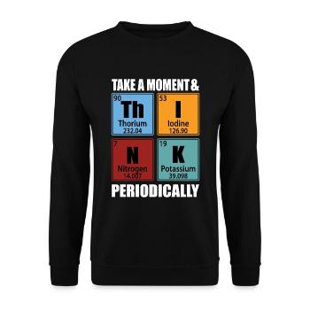 Prenez un moment et réfléchissez périodiquement - Sweat-shirt Unisexe - noir - Devant - Alina (178cm) & Michal (187cm)