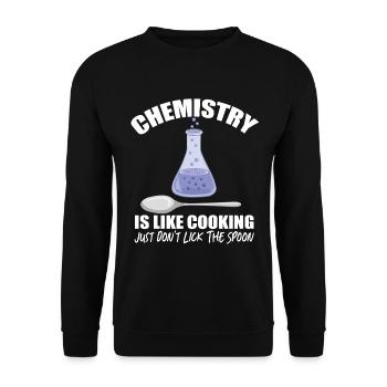 La chimie, c’est comme la cuisine - Sweat-shirt Unisexe - noir - Devant - Alina (178cm) & Michal (187cm)