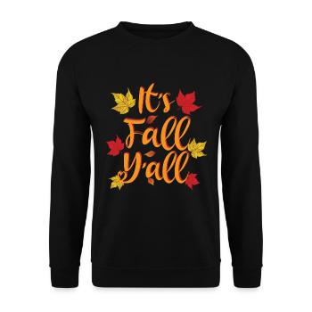 It's Fall Y'all - Autumn Lover - Unisex Pullover - Schwarz - Vorne - Alina (178cm) & Michal (187cm)