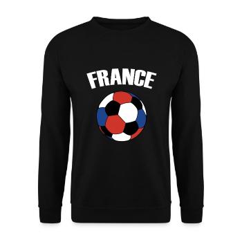 Frankreich-Fußballfan - Unisex Pullover - Schwarz - Vorne - Alina (178cm) & Michal (187cm)