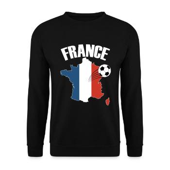 France Flag Fan de football français - Sweat-shirt Unisexe - noir - Devant - Alina (178cm) & Michal (187cm)