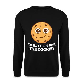 I'm Just Here For The Cookies - Unisex Sweatshirt - black - Front - Alina (178cm) & Michal (187cm)
