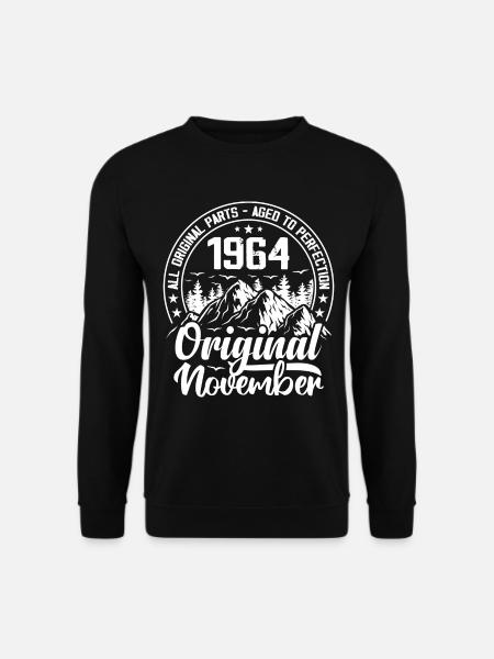 November 1964 Original Geschenk zum 60-jährigen Jubiläum - Unisex Pullover - Schwarz