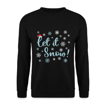 Let It Snow - Unisex Sweatshirt - black - Front - Alina (178cm) & Michal (187cm)