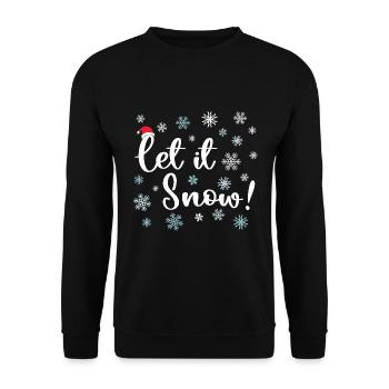 Let It Snow - Unisex Sweatshirt - black - Front - Alina (178cm) & Michal (187cm)