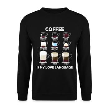 Coffee is My Love Language - Unisex Sweatshirt - black - Front - Alina (178cm) & Michal (187cm)