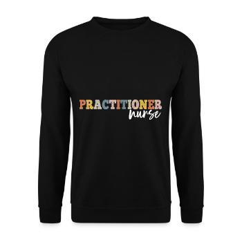 Practitioner Nurse Registered Nurse RN LPN - Unisex Sweatshirt - black - Front - Alina (178cm) & Michal (187cm)