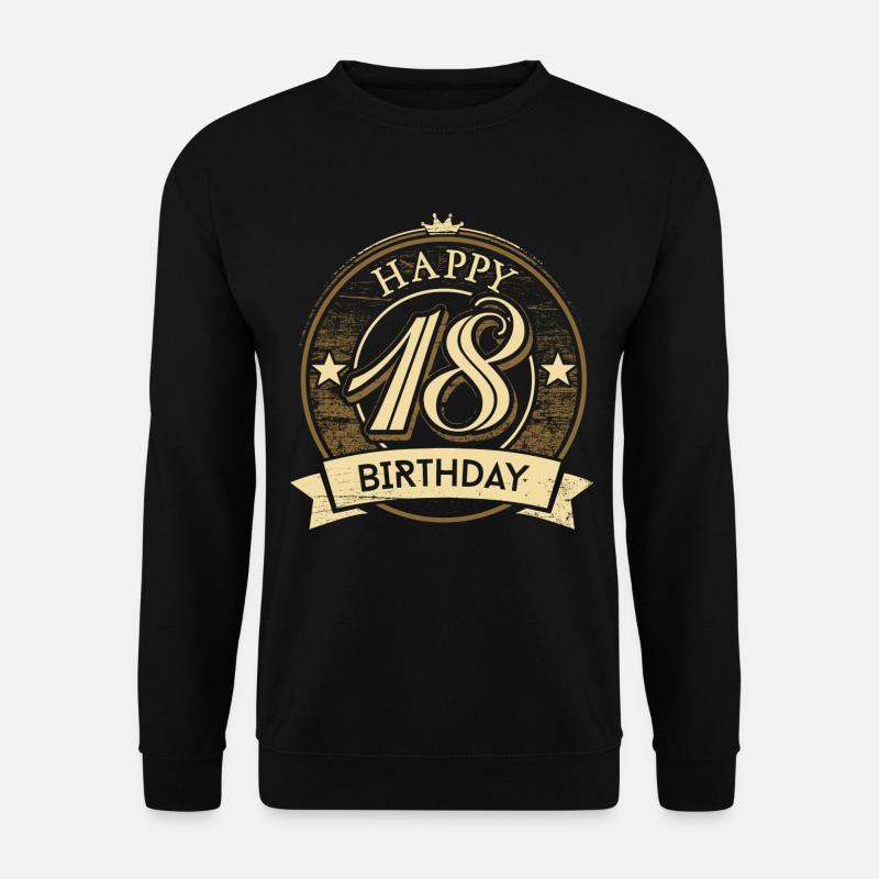 Happy 18 Geburtstag crown original Rahmenlos® - Unisex Pullover - Schwarz