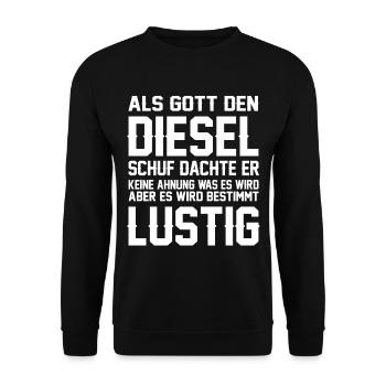 Diesel Power - Unisex Sweatshirt - black - Front - Alina (178cm) & Michal (187cm)