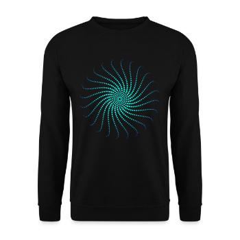 Energie Spirale Kreis Musik psychedelic goa house - Unisex Pullover - Schwarz - Vorne - Alina (178cm) & Michal (187cm)