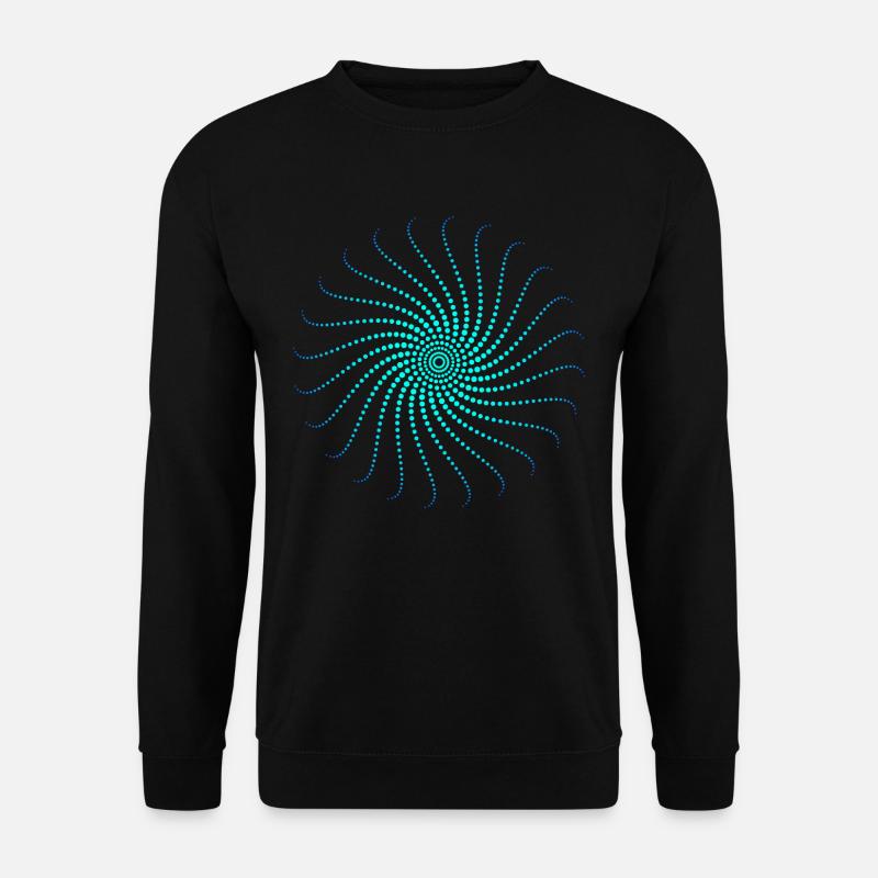 Energie Spirale Kreis Musik psychedelic goa house - Unisex Pullover - Schwarz