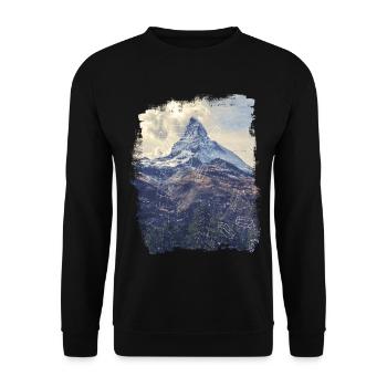 Berge & Diamonds - Unisex Pullover - Schwarz - Vorne - Alina (178cm) & Michal (187cm)