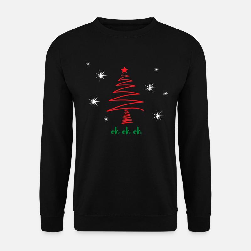 Weihnachten - Weihnachtsbaum - oh oh oh - Unisex Pullover - Schwarz