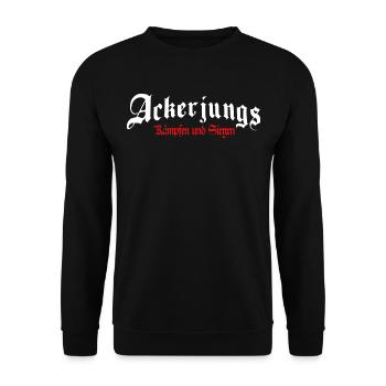 Ackerjungs Kämpfen und Siegen - Unisex Pullover - Schwarz - Vorne - Alina (178cm) & Michal (187cm)