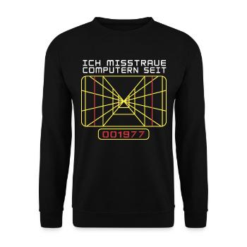Zielcomputer - Computer misstrauen - IT Informatik - Unisex Pullover - Schwarz - Vorne - Alina (178cm) & Michal (187cm)