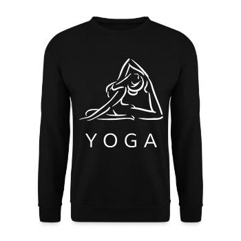 Lotus Mandala | Spiritual New Age Buddha - Unisex Sweatshirt - black - Front - Alina (178cm) & Michal (187cm)